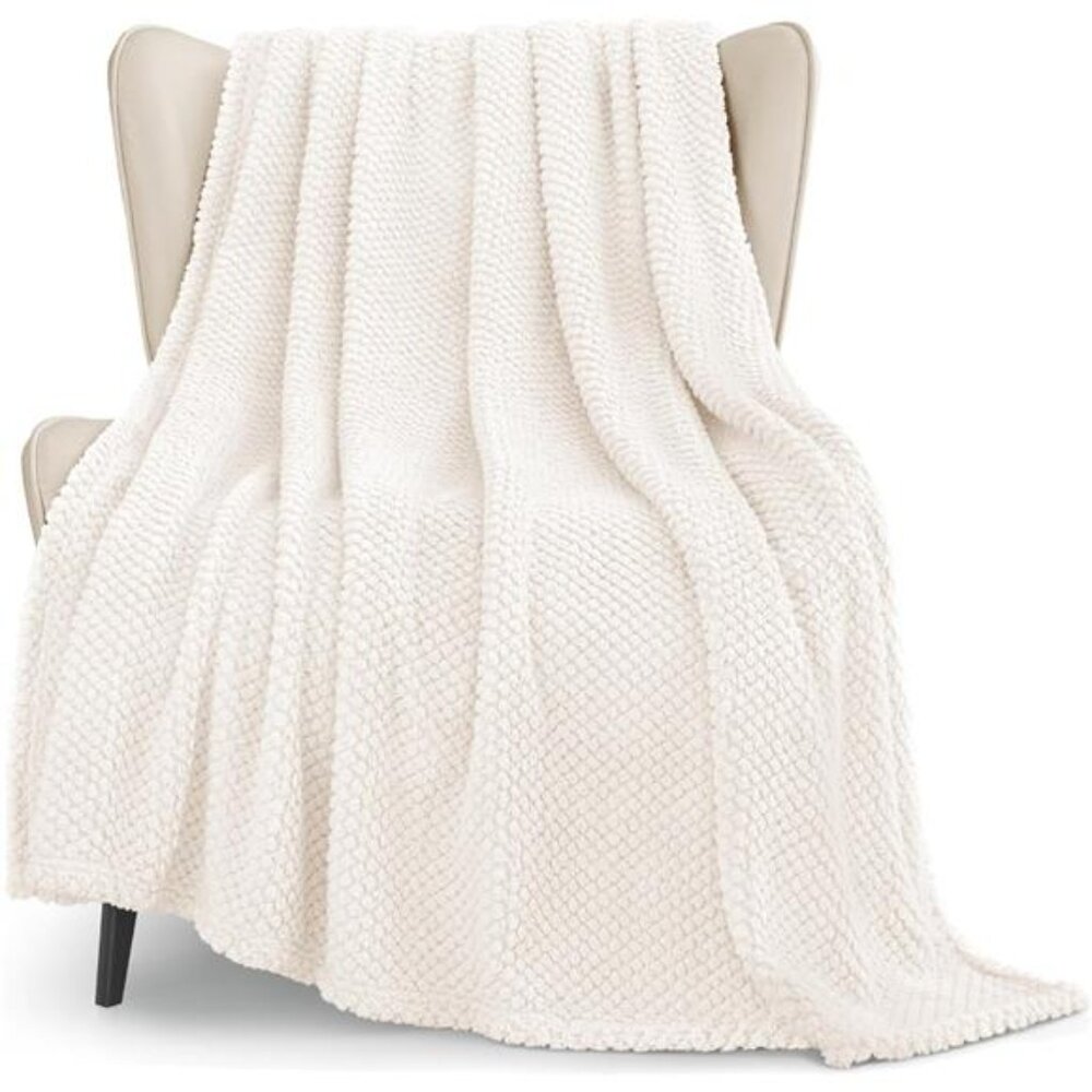 Whale Flotilla Extra Large Fuzzy Fleece Throw Blanket for Couch, 50x70 Inch